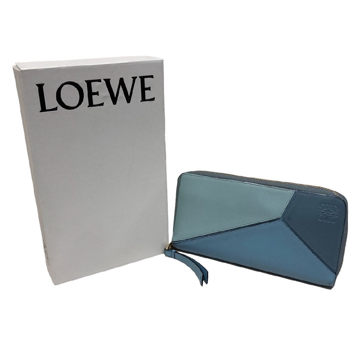 LOEWE ロエベ パズル アナグラム ラウンドファスナー 長財布 レザー