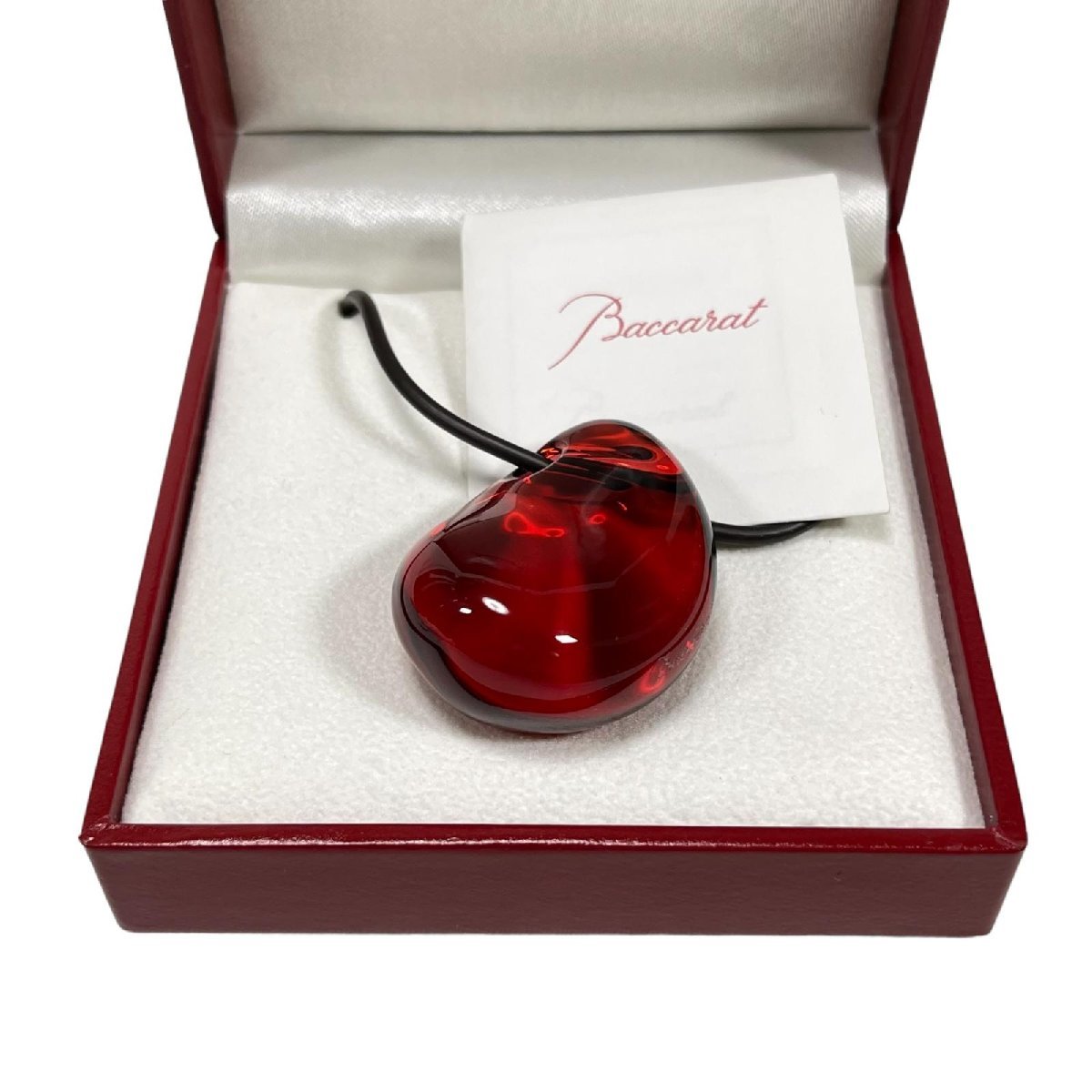 出産祝いなども豊富アクセサリーBaccarat バカラ クリスタル レッド ネックレス(中古)のヤフオク落札情報