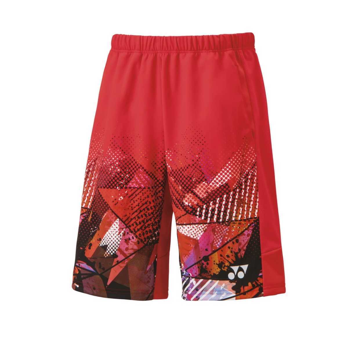 [15143 496 O]YONEX( Yonex ) men's knitted shorts ( Fit ) Sunset red O new goods unused tag attaching badminton tennis 