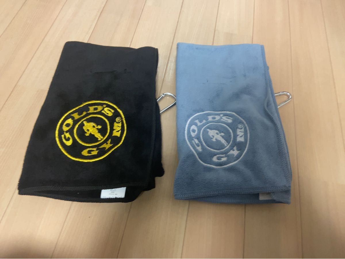 ゴールドジム フェイスタオル 黒&青 セット 送料込み|PayPayフリマ