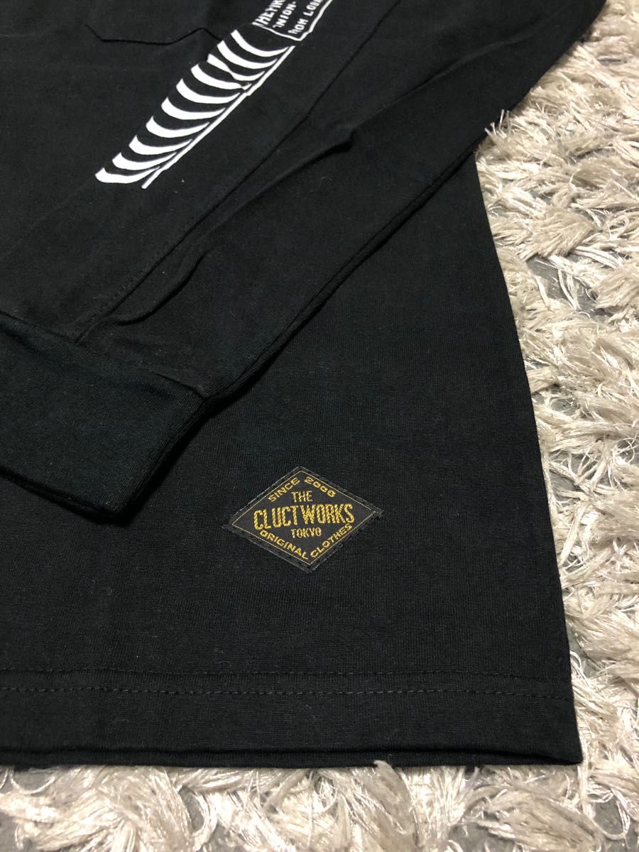 www.haoming.jp - CLUCTクラクト 長袖ボーダーカットソー L 白×黒 ロン