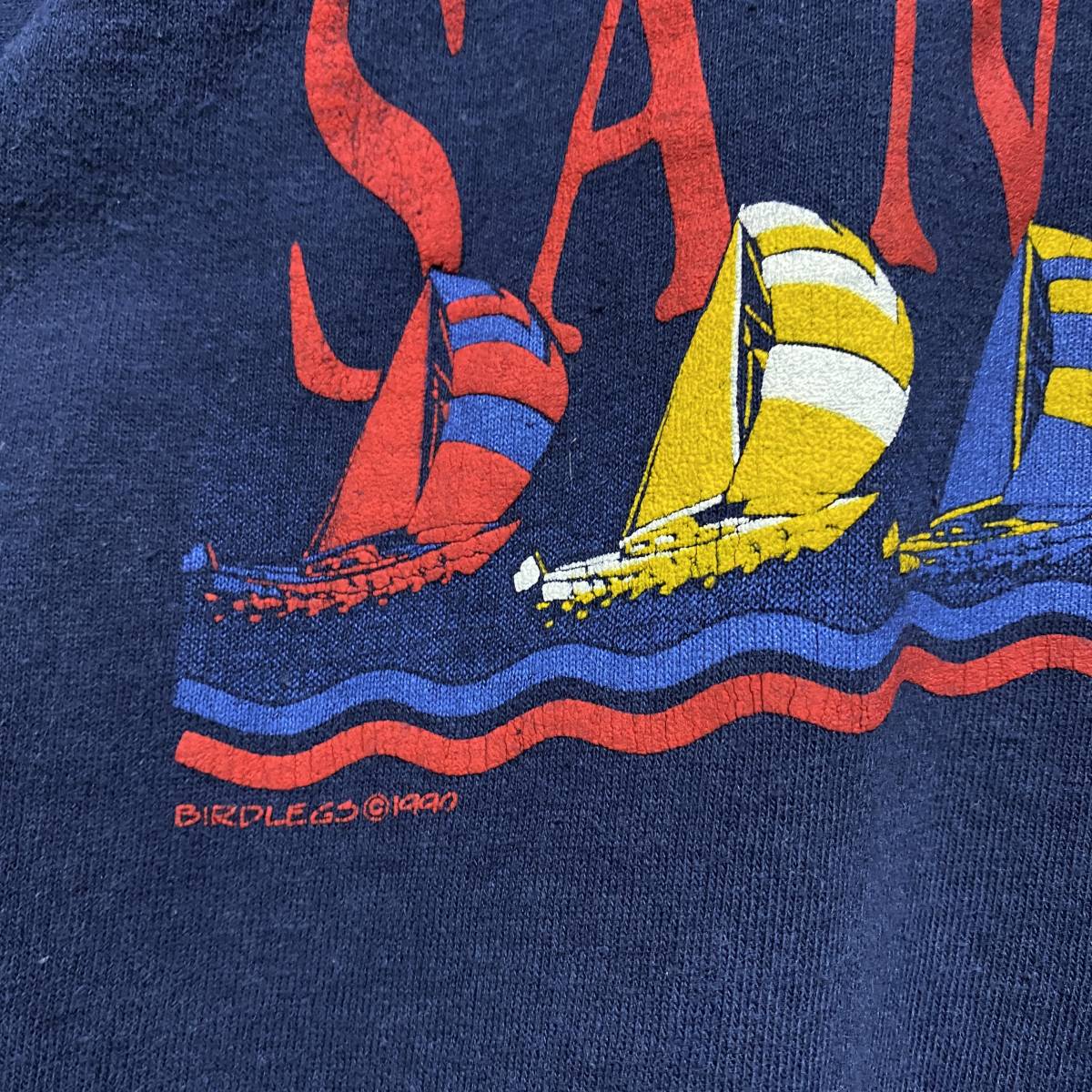 アメリカ古着　90s ヴィンテージ　シングルステッチ　半袖Tシャツ　ヨット　USA製　1990年製　【J57】_画像8