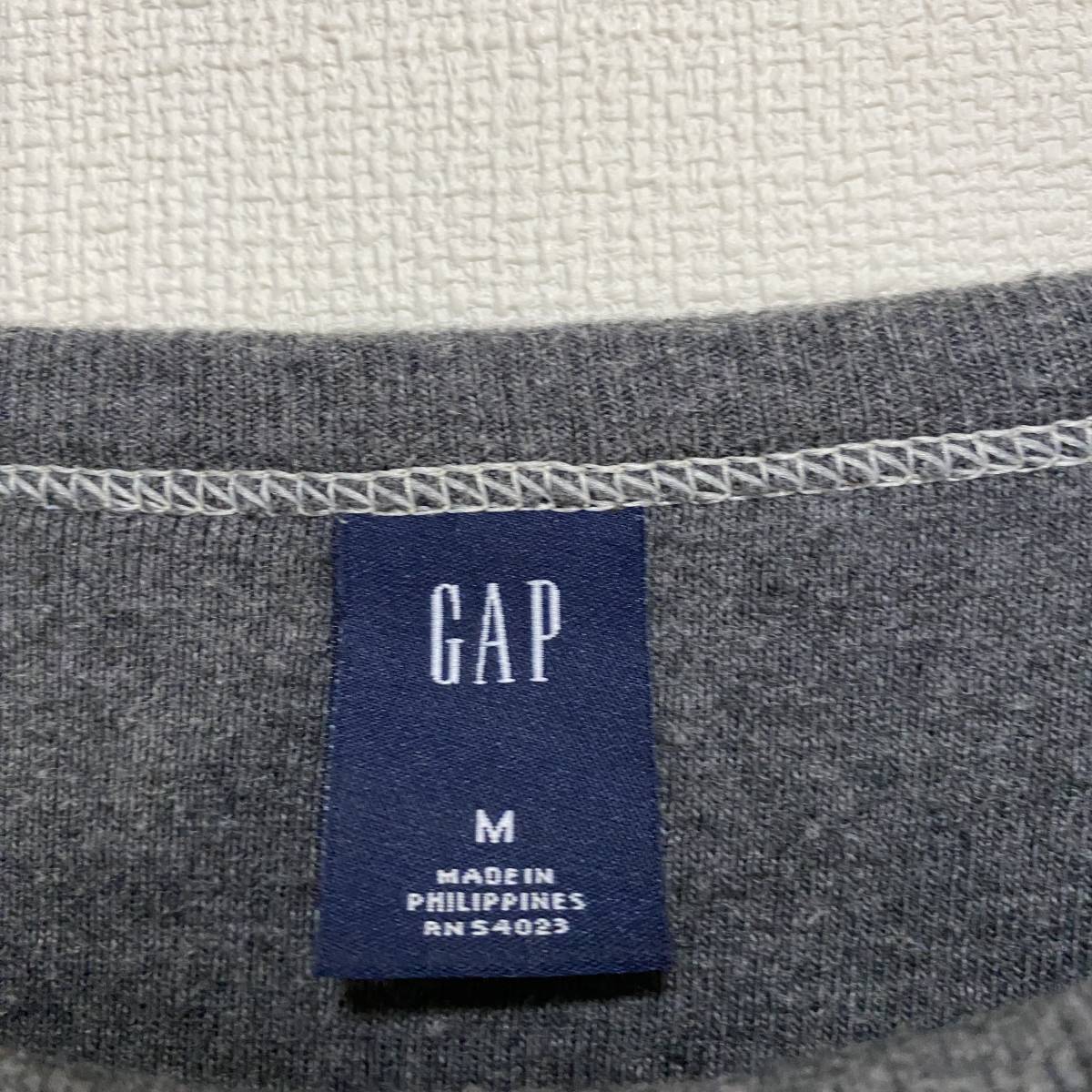 アメリカ古着　アメリカ製スウェット　Gap　M　プリントbopNgrillグレー