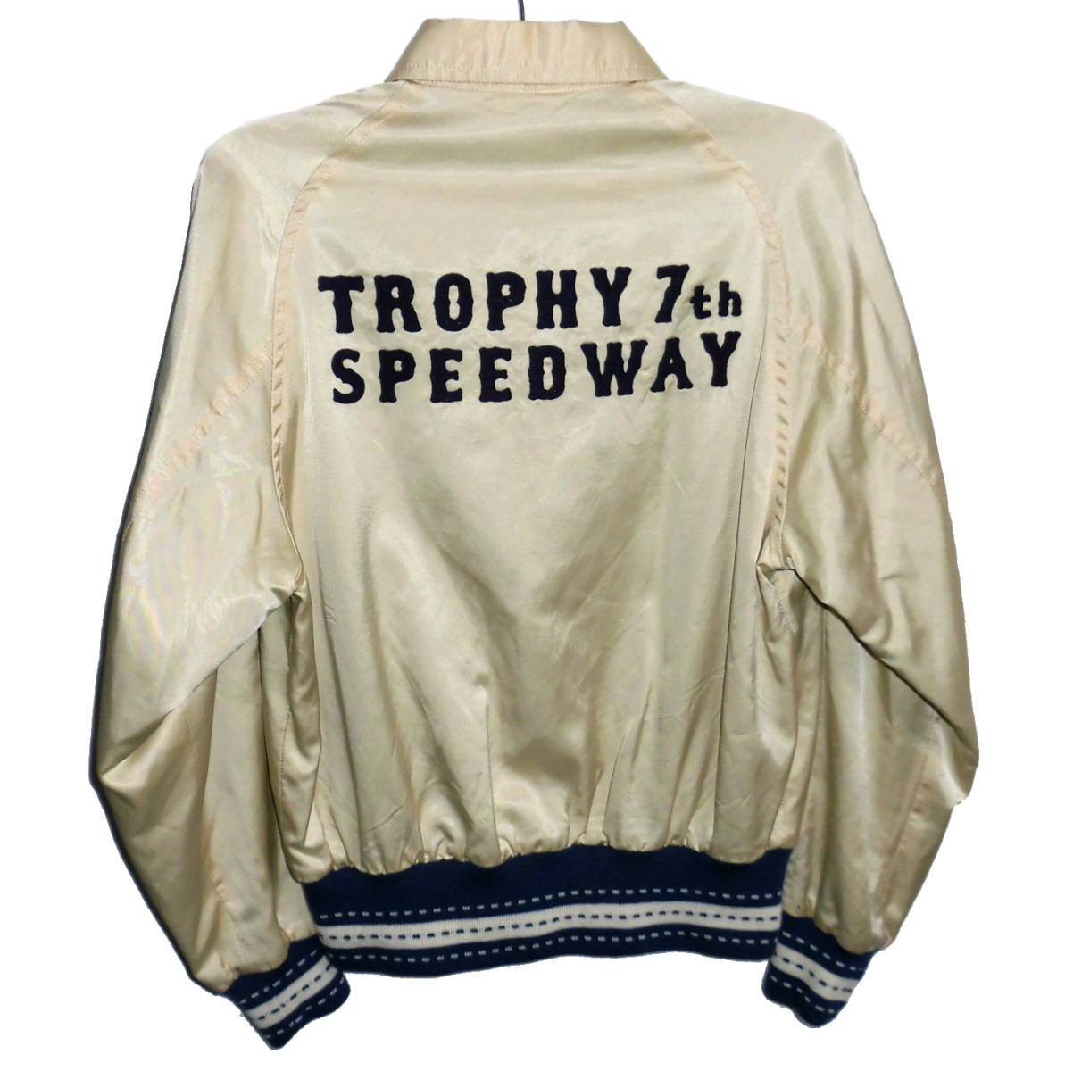 ◇美品 TROPHY CLOTHING トロフィークロージング SEVENTH TEAM JKT 7th SPEED WAY 7周年記念 サテン チームジャケット 36_画像1