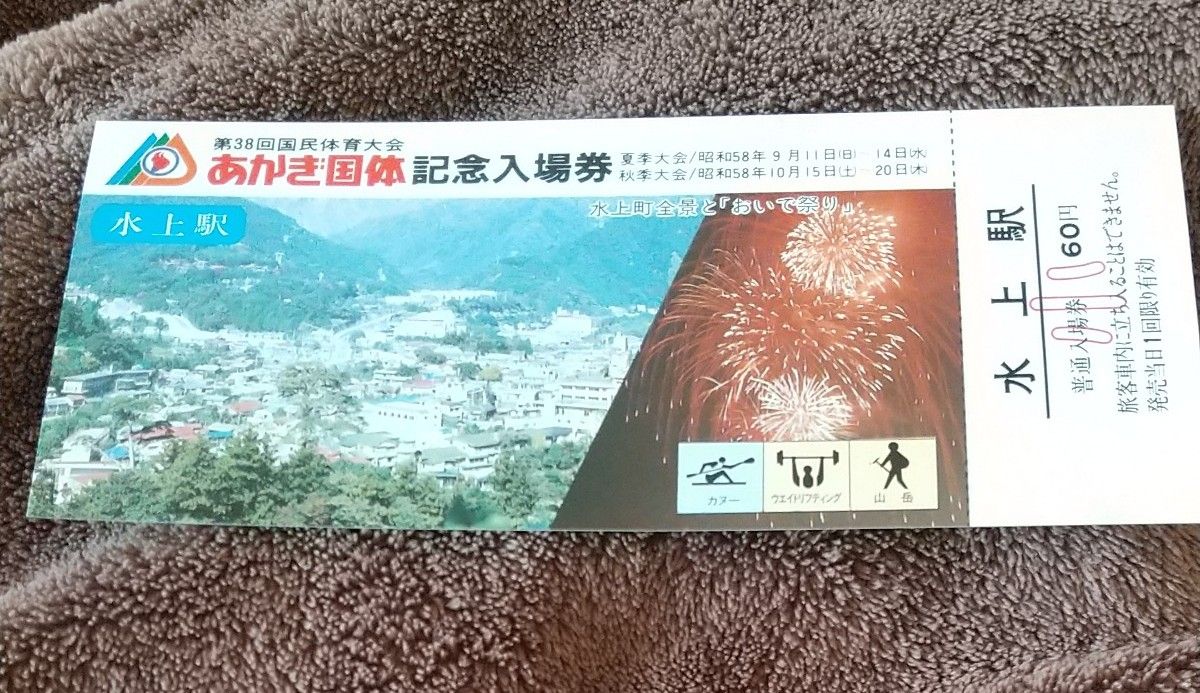 第38回国民体育大会あかぎ国体記念入場券3枚セット