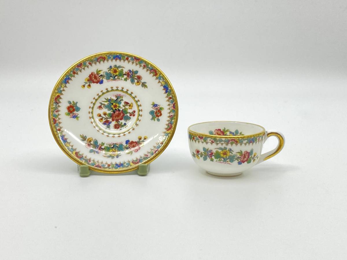 ＊レア＊ COALPORT コールポート ＊RARE＊ MING ROSE Miniature Tea Cup Duo ミンローズ ミニチュア ティーカップ＆ソーサー *L294_画像2