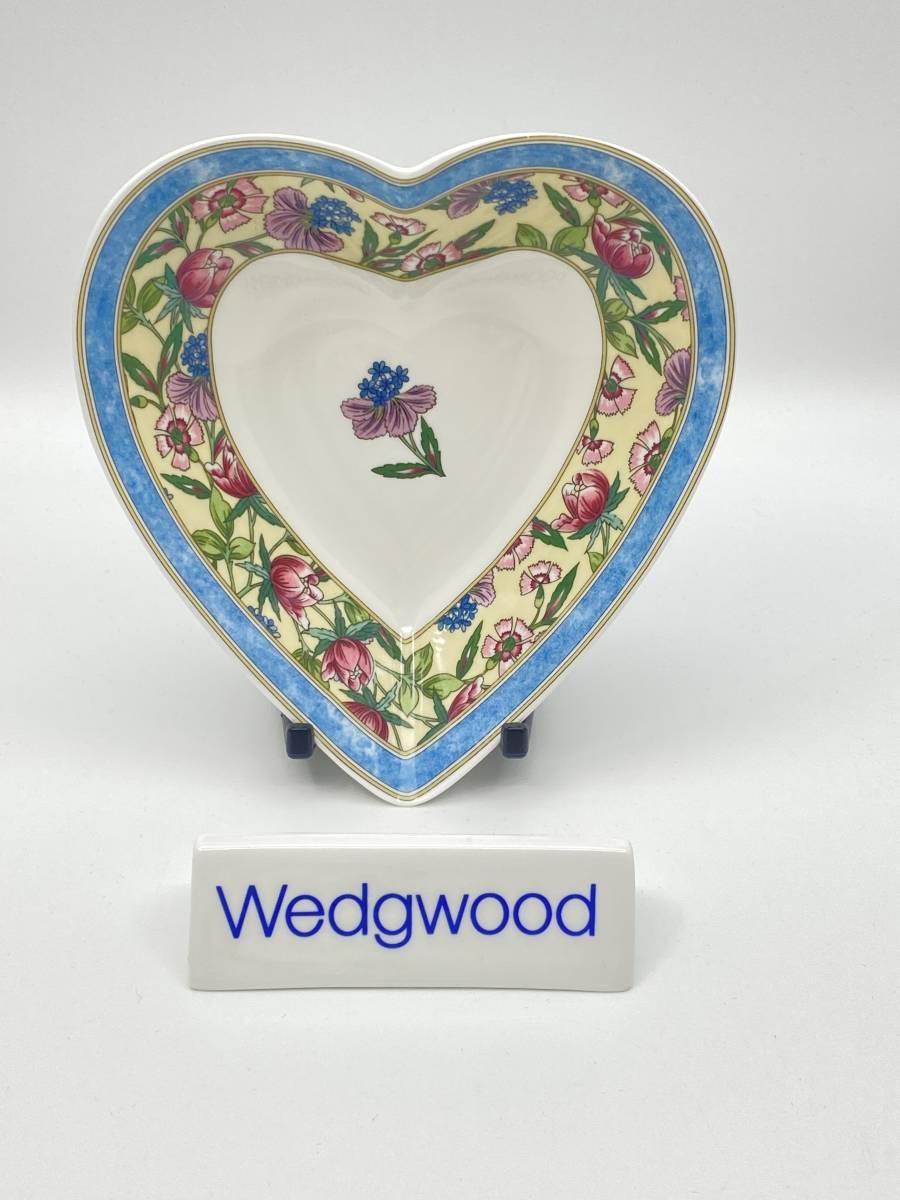 WEDGWOOD ウェッジウッド SARAH Heart Shape 12cm Dish サラ ハート型 12cm 皿 *L259_画像1
