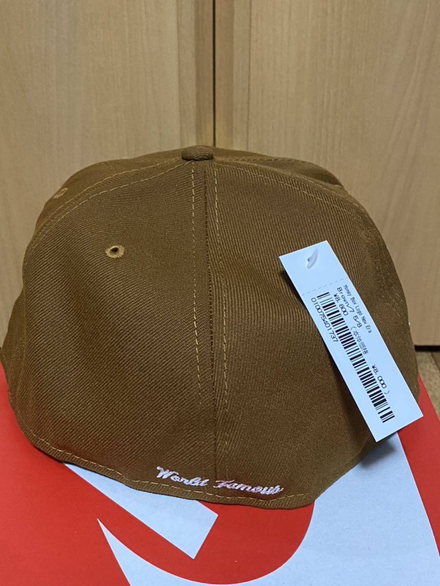 新品 国内正規品 Supreme Money Box Logo New Era BROWN 7-5/8 22FW シュプリーム ニューエラ マネー ボックスロゴ 59FIFTY ブラウン_画像5