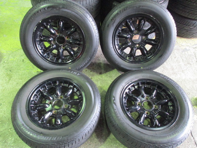 ｉ－１３６６０　エンケイ　リミテッド　コンペ８　６Ｊ＋２０　４Ｈ１１４．３　１９５／６５Ｒ１４　２０１４年製　７分山　１セット_画像1