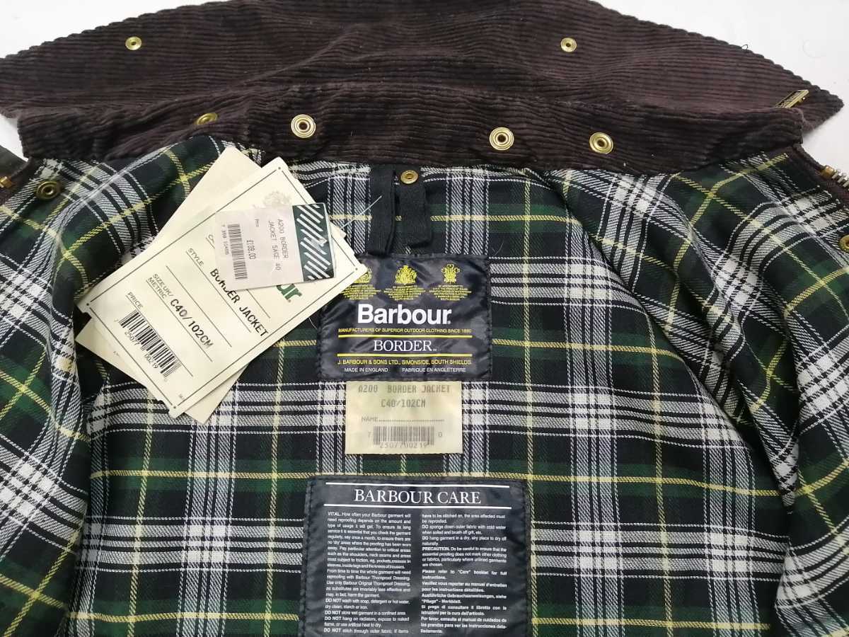 デッドストック◎90s Barbour border バブアー ボーダー c40 1994年