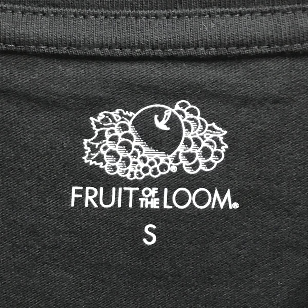 未使用 /S/ FRUIT OF THE LOOM ブラック ロンティ 長袖Tシャツ無地 メンズ レディース カジュアル トップス 黒 丸首 フルーツオブザルーム