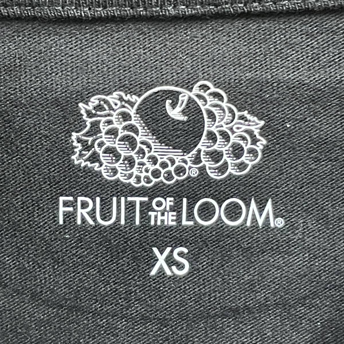 未使用 /XS/ FRUIT OF THE LOOM ブラックロンティ 長袖Tシャツ無地 メンズ レディース カジュアル トップス ポケット フルーツオブザルーム