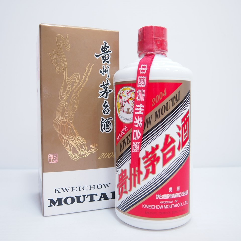 貴州茅台酒 マオタイ酒 天女ラベル 2007年 白酒 陶器 約940g-