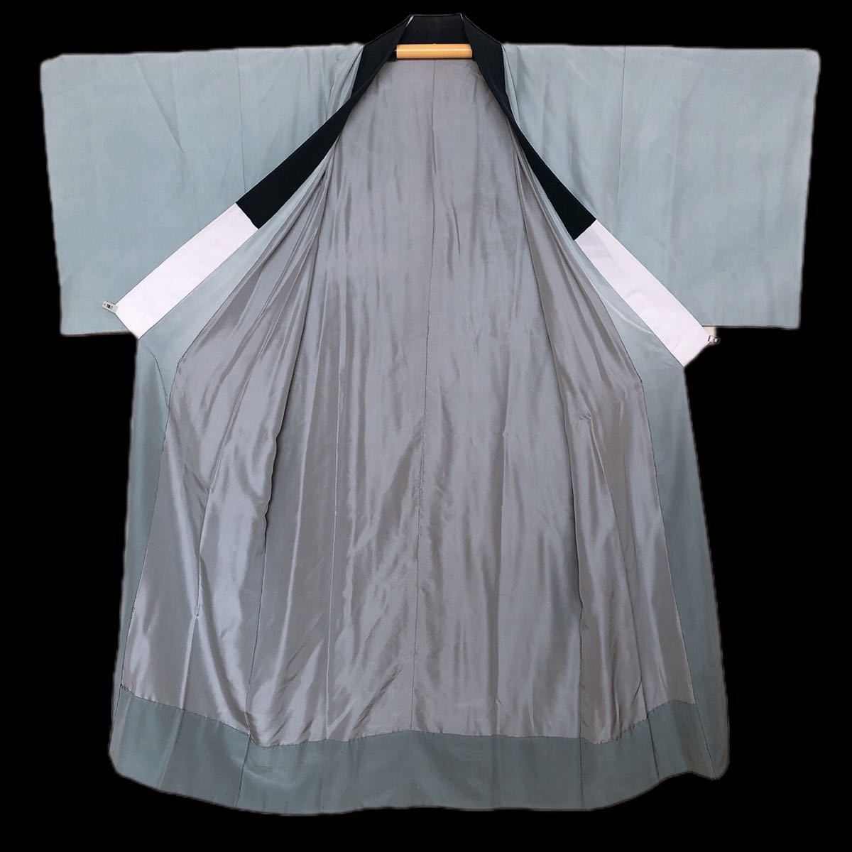 [ тканый .R] длинное нижнее кимоно мужской диафрагмирования рисунок гора серый кимоно одевание японский костюм мужской KIMONO JAPAN * включение в покупку возможно * o1101