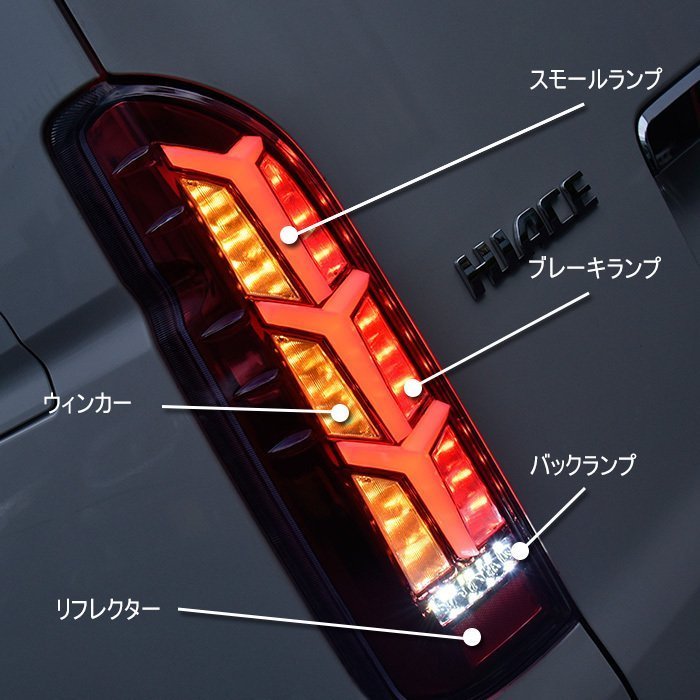 紫③ ☆31739 【保証期間1年】3D ユーロ ビーム テール ランプ 左右