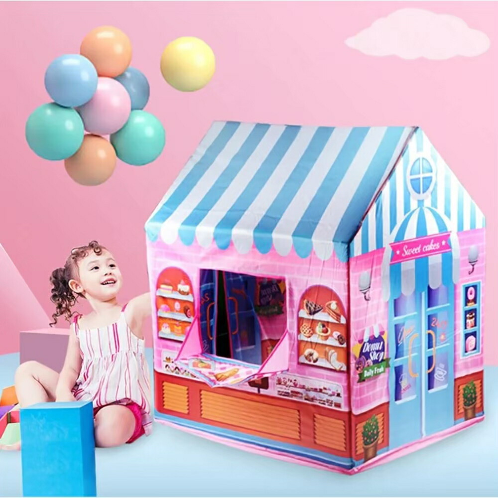 送料無料★テント 子供用 お菓子屋さん お店屋さんごっこ 本格的 ケーキAiO