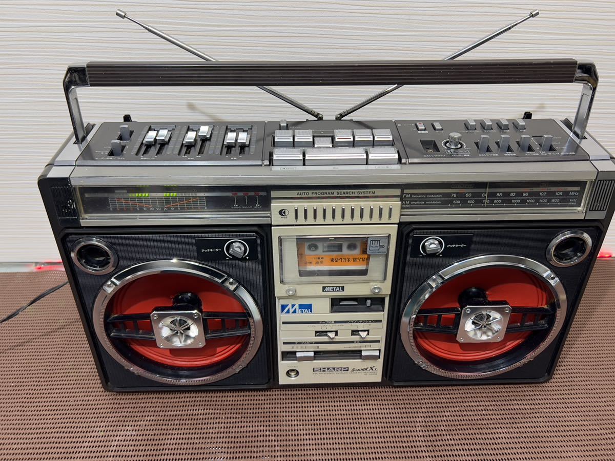 昭和レトロSHARP シャープ ラジカセ GF-508SB動作品内蔵BT変更可能-