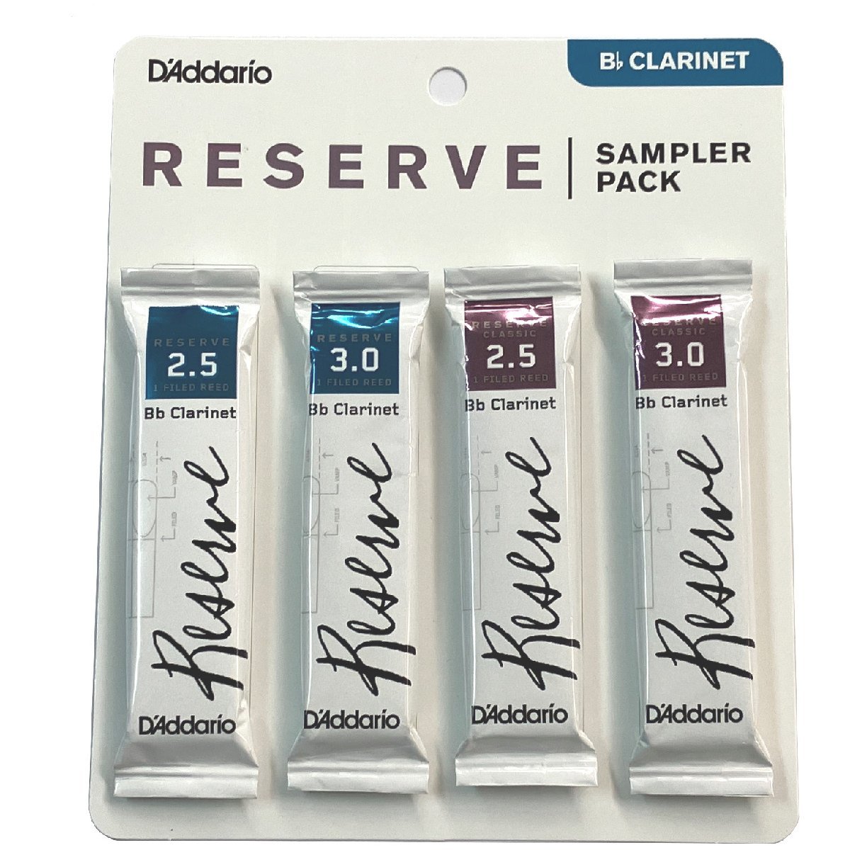 D'Addario Woodwinds DRS-C25 レゼルヴ B♭クラリネット用 リード サンプラーパック 番手:2.5~3.0 お試しパック ダダリオ_画像1