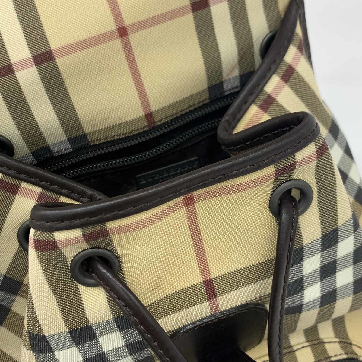 ◇BURBERRY LONDON バーバリーロンドン リュックサック◇ ベージュ PVC