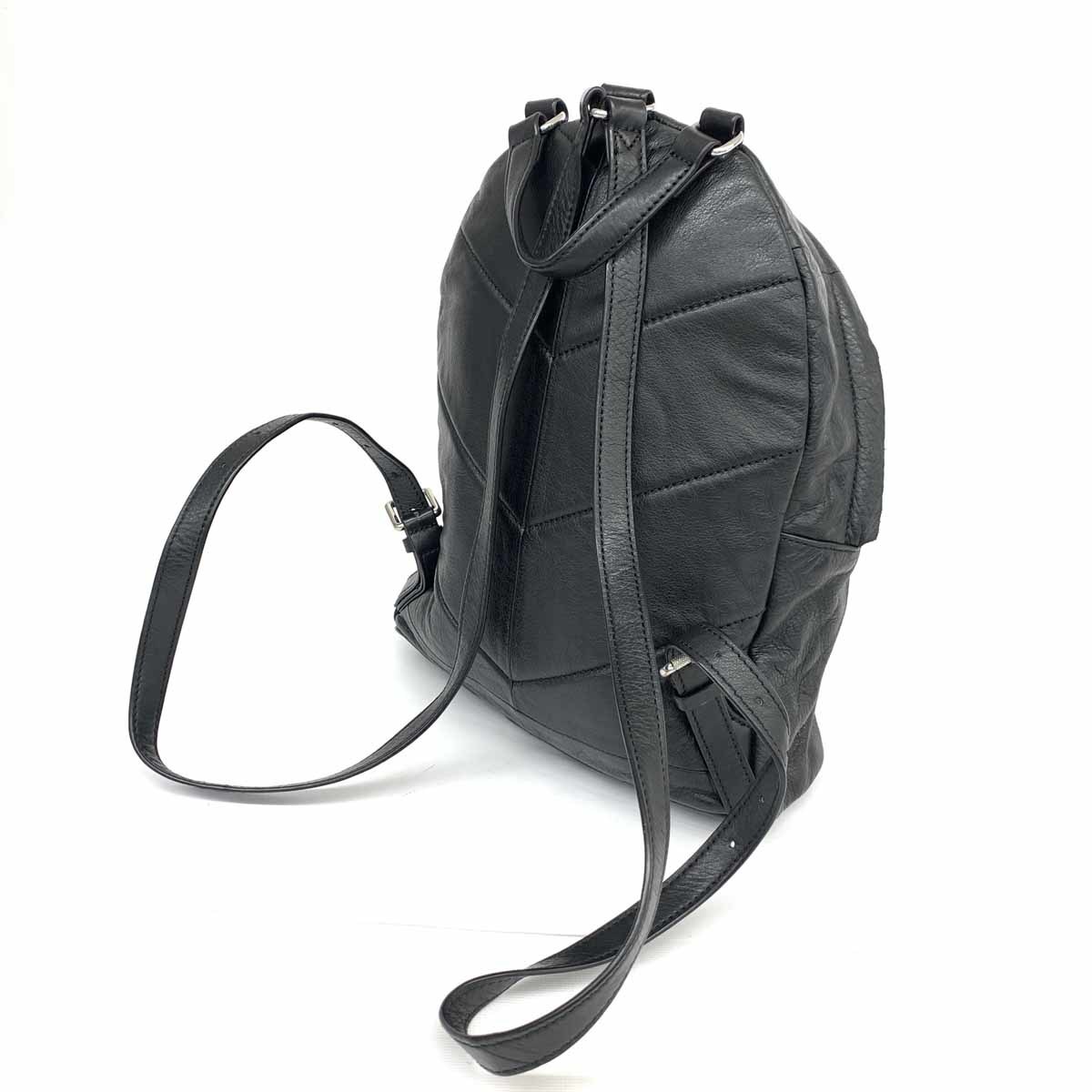 DIESEL ディーゼル リュックサック ブラック レザー ラウンド