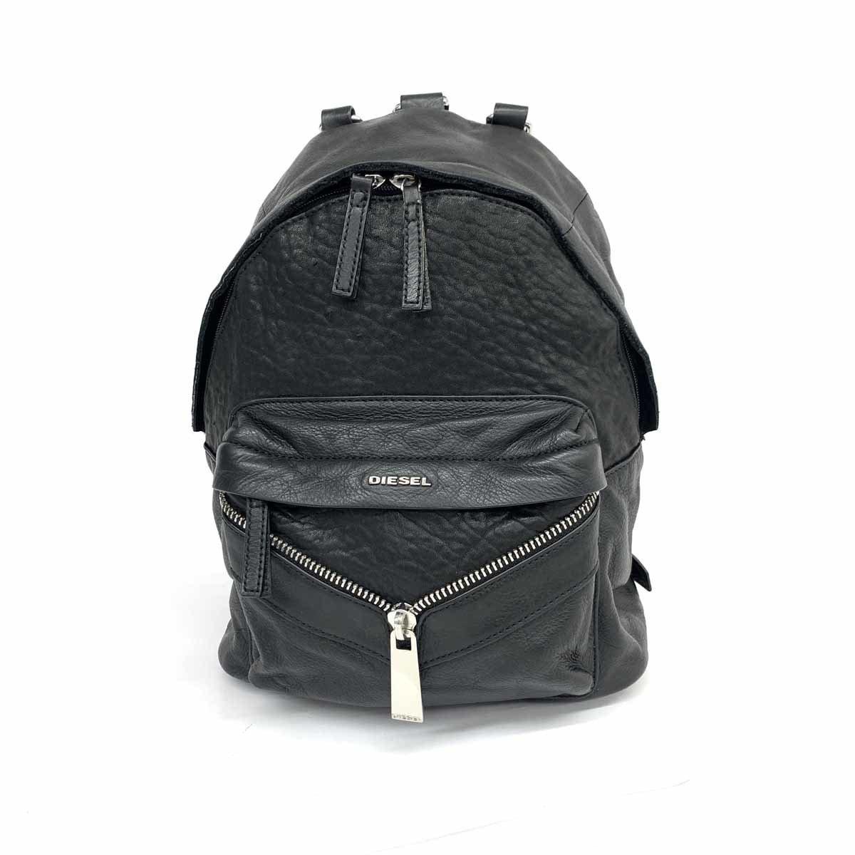 DIESEL ディーゼル リュックサック ブラック レザー ラウンド