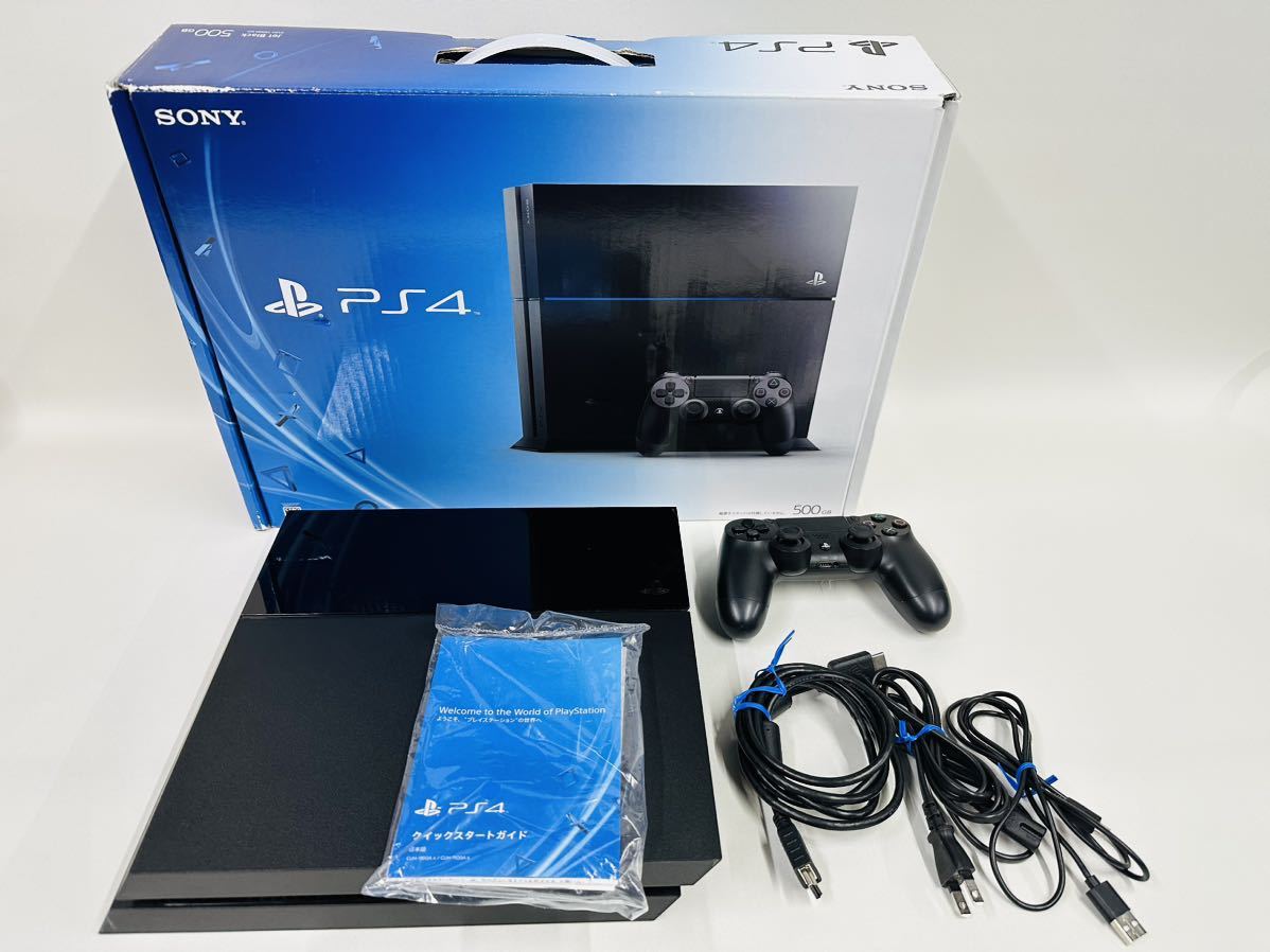 【1円~】PS4 本体 PlayStation 4 ジェット・ブラック 500GB (CUH-1100AB01) 動作確認済み②