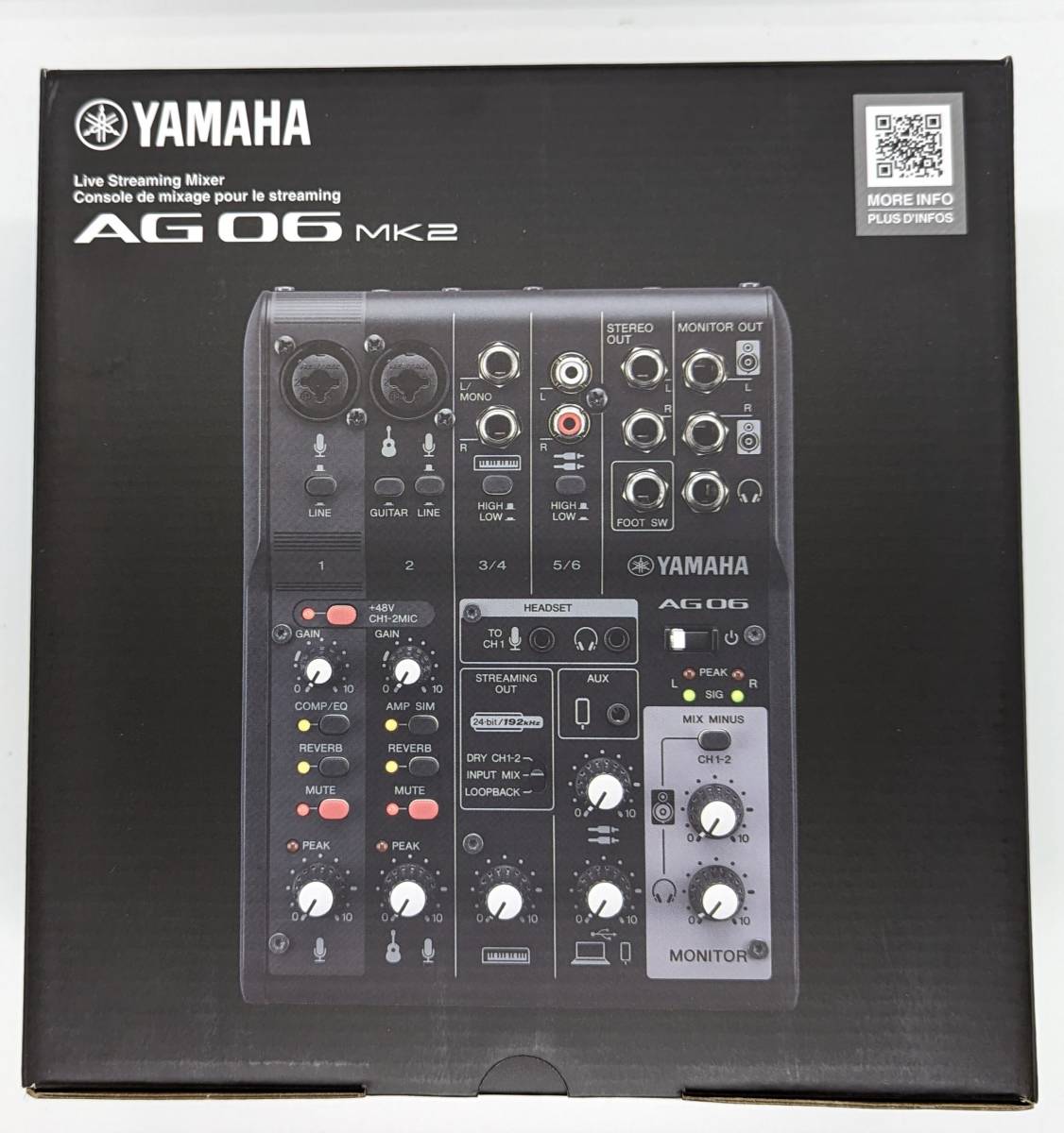 箱一式付属、未使用品)YAMAHA AG06 MK2 ブラック-connectedremag.com