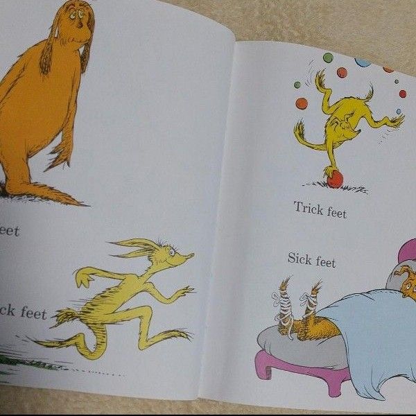 ★ 英語 洋書絵本 CD 多読 ドクタースース ライム 反対言葉 ペーパーバックThe Foot BookDr.Seuss