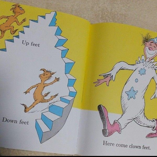 ★ 英語 洋書絵本 CD 多読 ドクタースース ライム 反対言葉 ペーパーバックThe Foot BookDr.Seuss