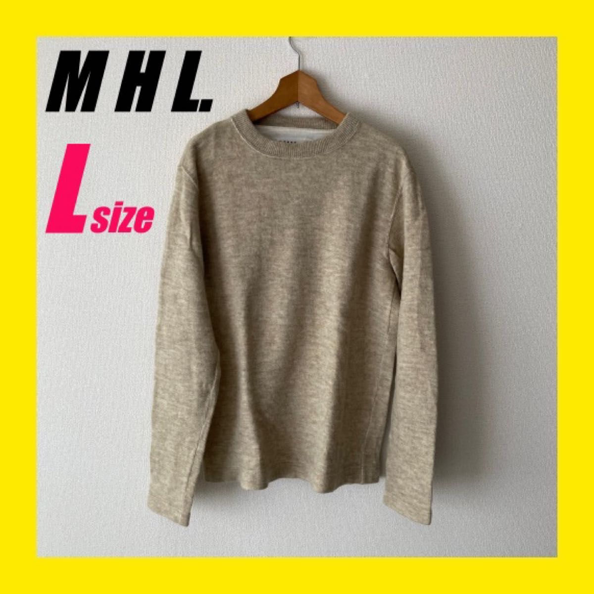超激安 MHL. MHL.◇セーター(薄手)/L/ウール/IDG/596-6266514(Lサイズ