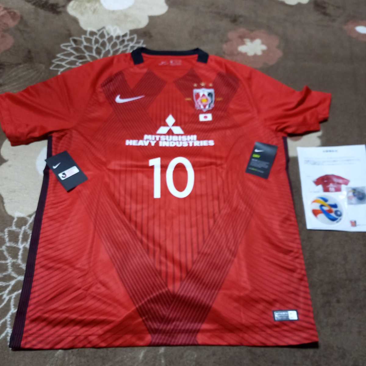 【国内在庫】サッカー/フットサル浦和レッズ NIKE 2017シーズンALCユニホーム No.10柏木選手 XXLsize 未