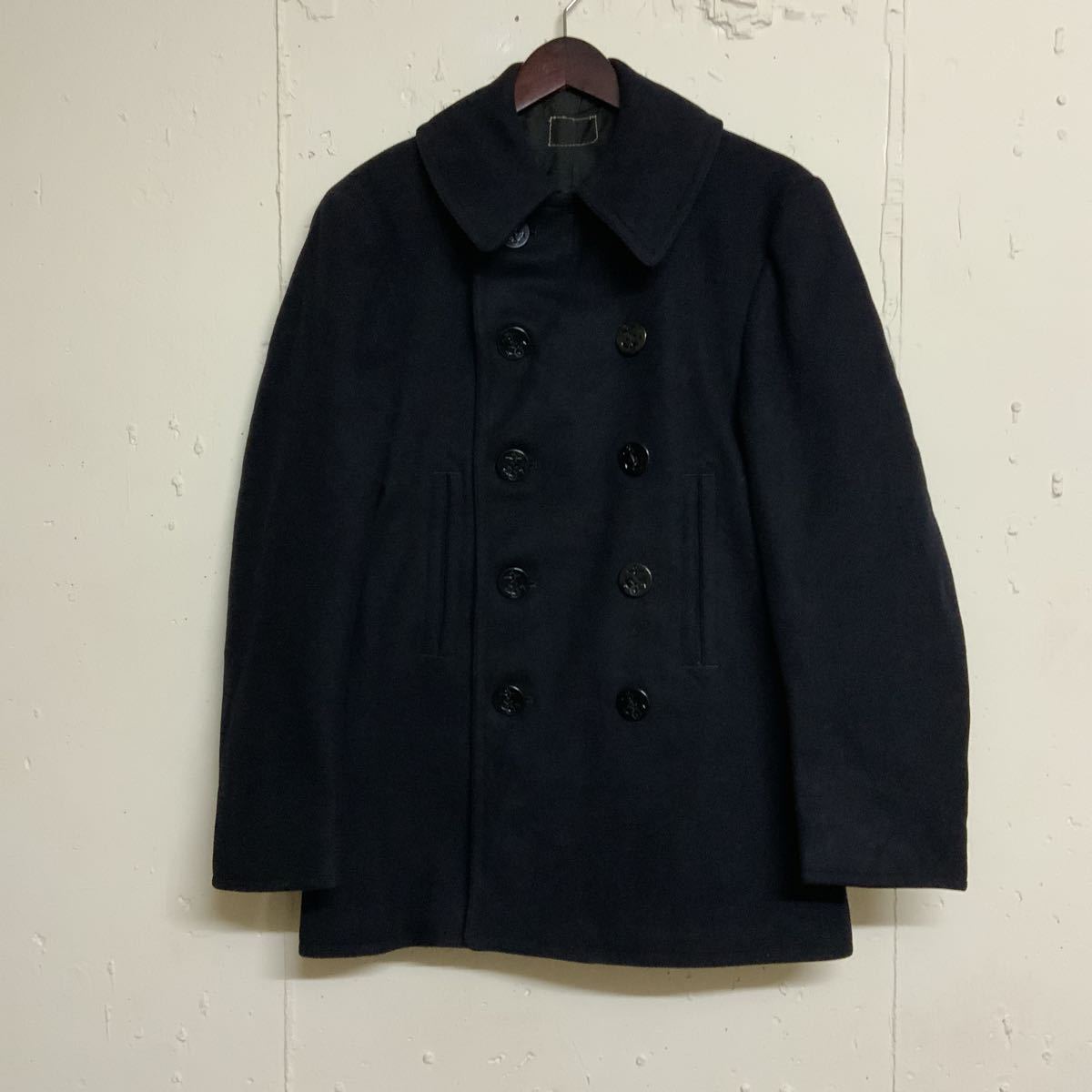 40sビンテージ10ボタンＰコートUS NAVY NAVAL CLOTHING FACTORY40年代_画像1