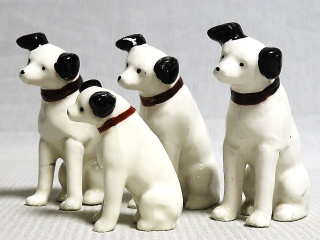 ビクター犬 4点 陶器製人形 ニッパー犬 置物_画像1
