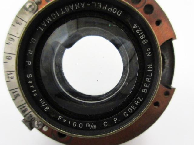 C.P.GOERZ BERLIN DOPPEL ANASTIGMAT D.R.P Serie 111/2 F=180mm lens 