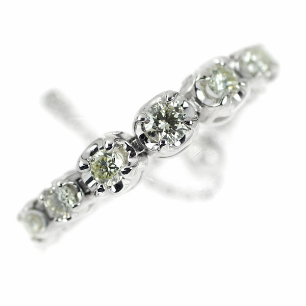 K18WG ダイヤモンド チェーンリング 0.35ct 新入荷 出品1週目 SELBY