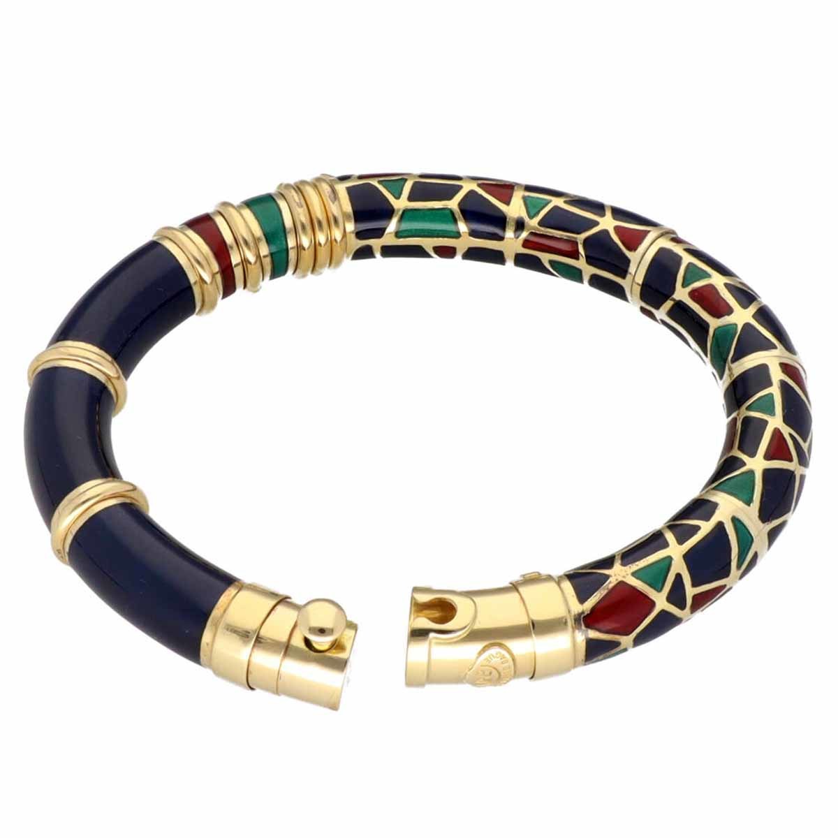 La NOUVELLE BAGUE ラ ヌーベルバーグ エナメル バングル 18cm 750 K18