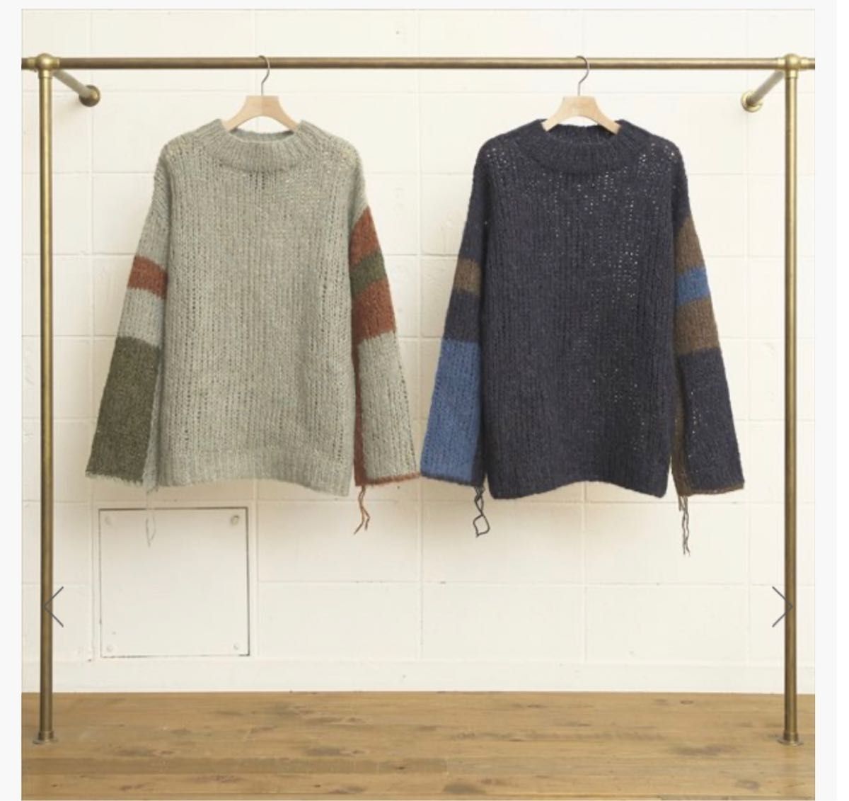 UNUSED US1321 Hand-Kniting Sweater ハンドニット サイズ3