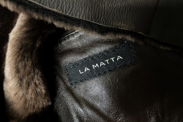 ◆MADE IN ITALY◆LA MATTA 本革 ムートンコート ダークブラウン◆ririジップ使用◆_画像7