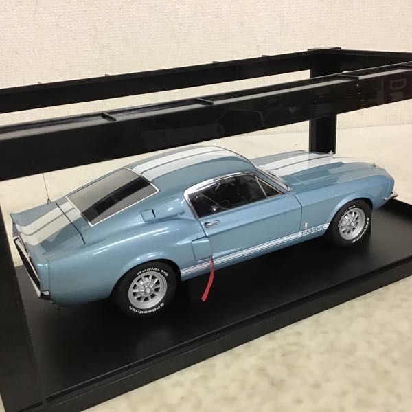 1円〜 オートアート 1/18 シェルビー マスタング GT500 ブルー/ホワイトストライプの画像3