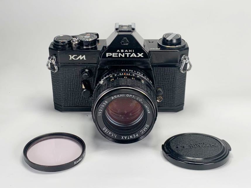 【ジャンク品】PENTAX KM /SMC PENTAX 50mm f1.4 ブラックボディ_画像1