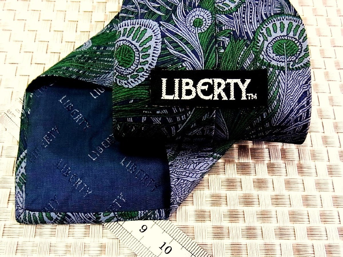 【在庫処分セール】●特売●FK0382●【LIBERTY】リバティ【草葉 植物 柄】ネクタイ●_画像3