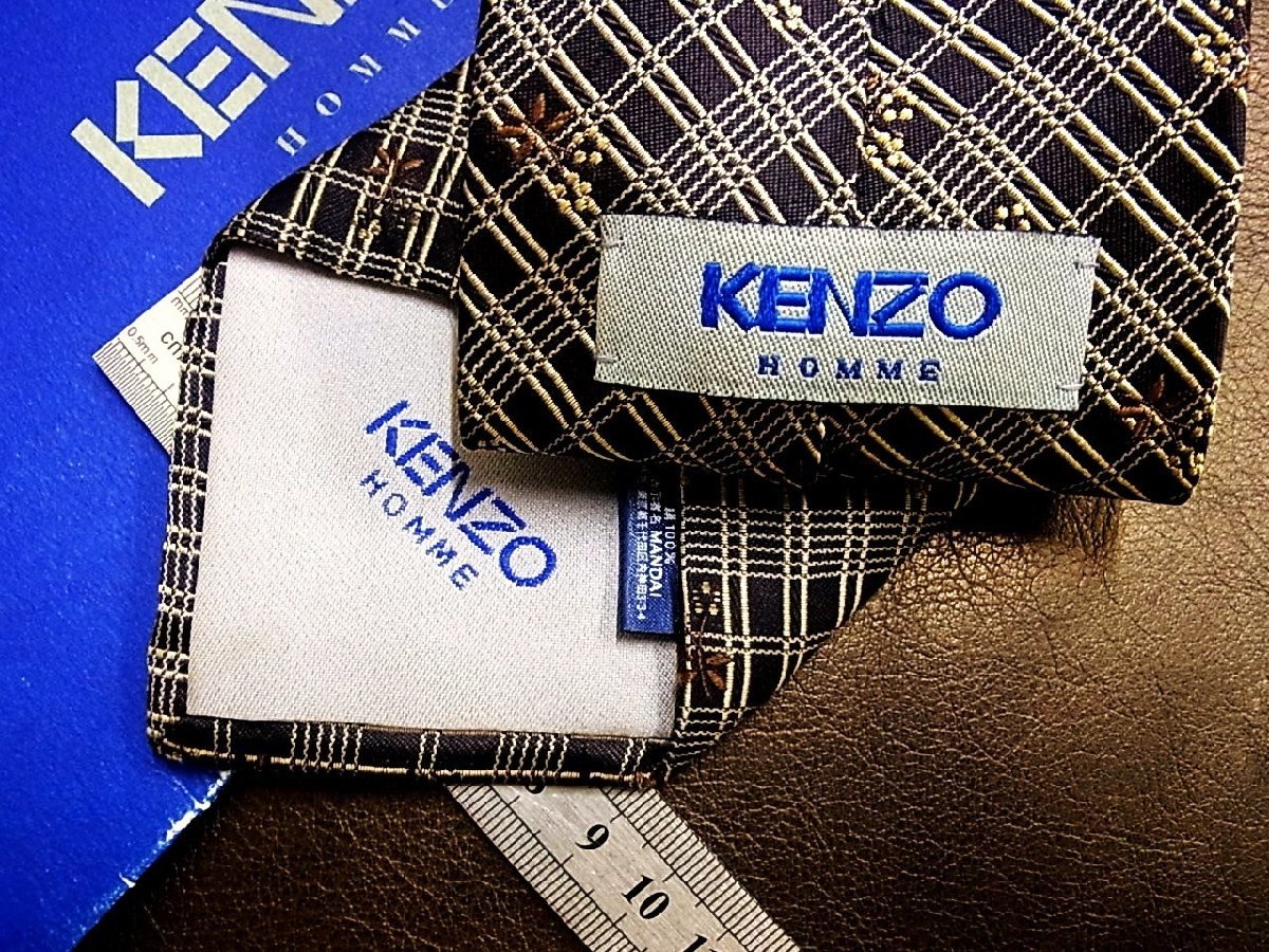 ♪今週の特売980円～♪1095W♪状態並品【KENZO】ケンゾー【花 植物 柄】ネクタイ♪_画像2