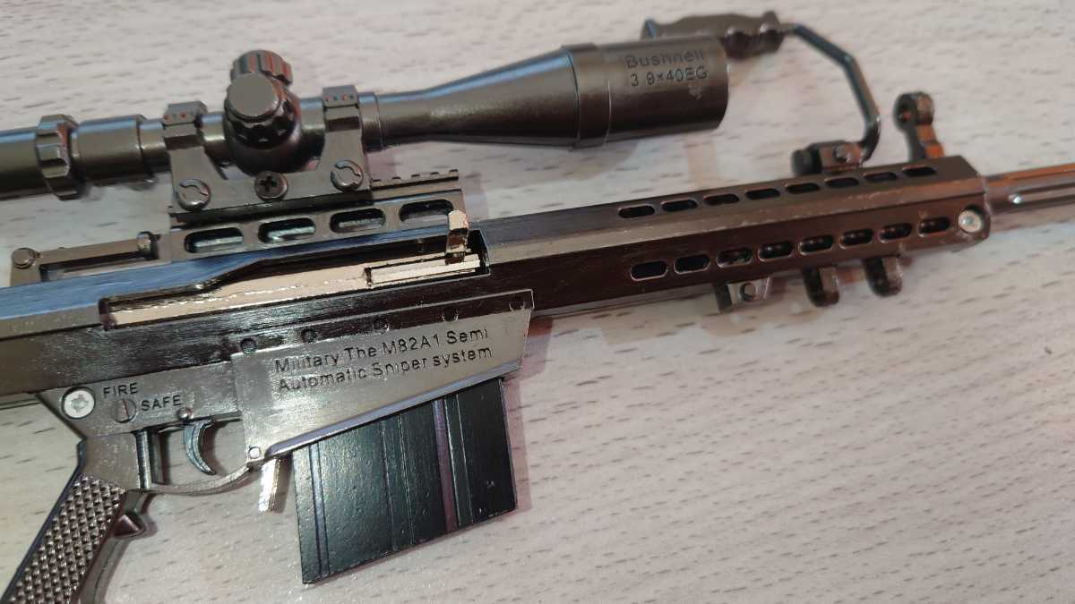 公式・送料無料 1:3サイズ BARRETT M82A1 ミニチュアライフル ミリタリー モデルガン トイガン ホビー、カルチャー 