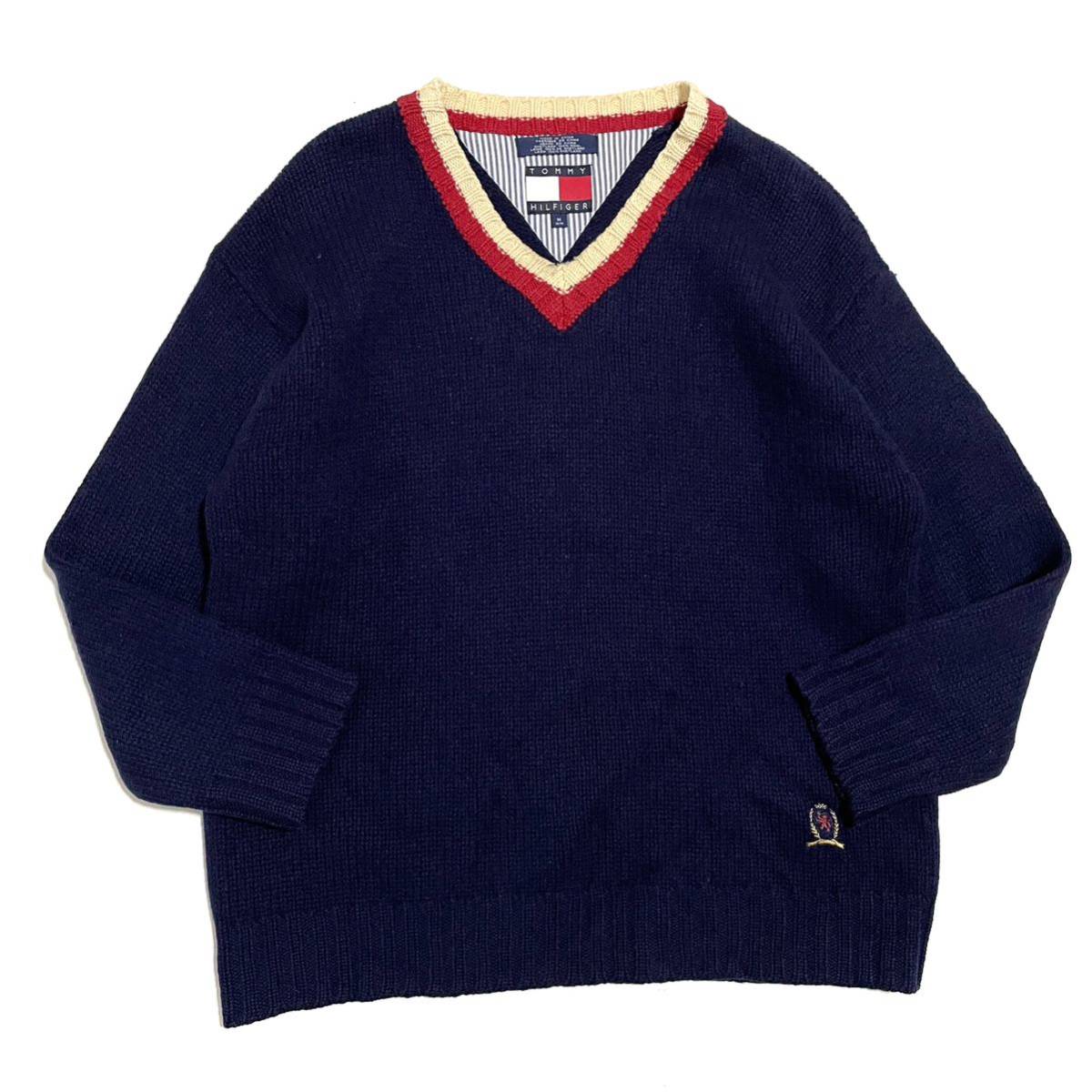 90s トミーヒルフィガー ウール チルデン ニット / size m / tommy hilfiger tilden knit 90年代_画像2