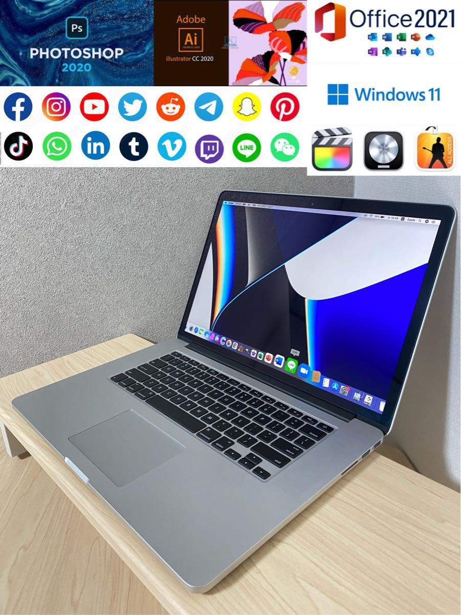 美品 Macbook Pro 4K/Windows 11/2021年Office｜PayPayフリマ
