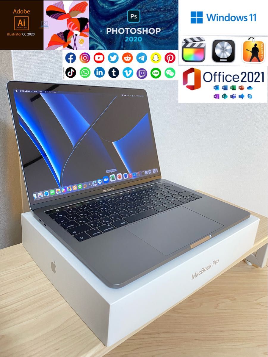 美品 MacBook Pro Touch Bar 4K/Adobe/Office|PayPayフリマ