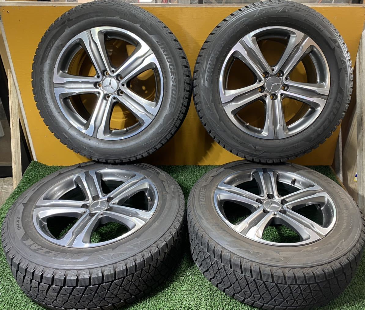 ☆冬タイヤ 235/60R18 107Q BRIDGESTONE BLIZZAK DM-V2 18インチ メルセデスベンツ GLC純正 8J+38 112 アルミホイール4本セット_画像1