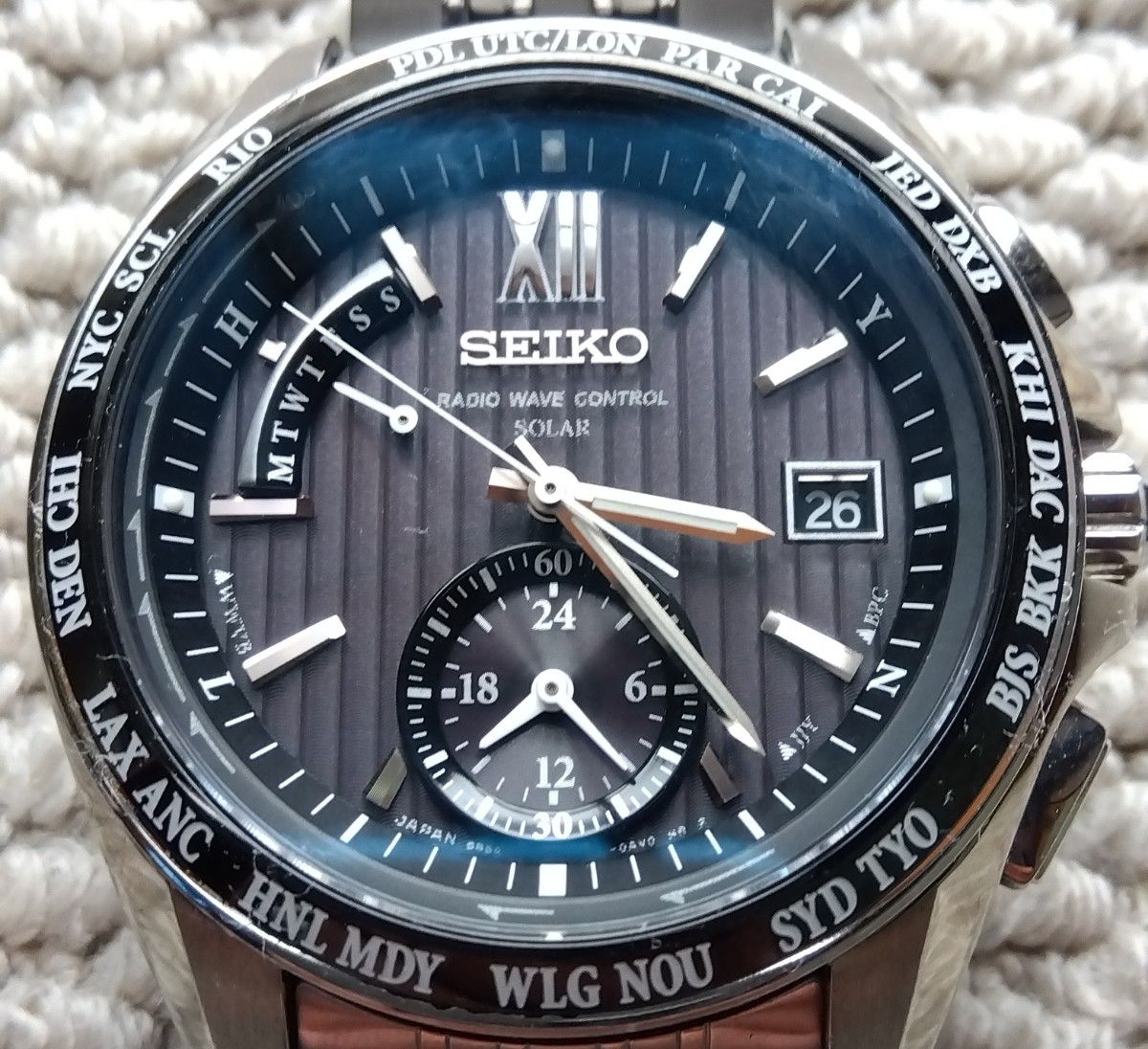 ソーラー、電波、美品】SEIKO セイコー ブライツ チタン-