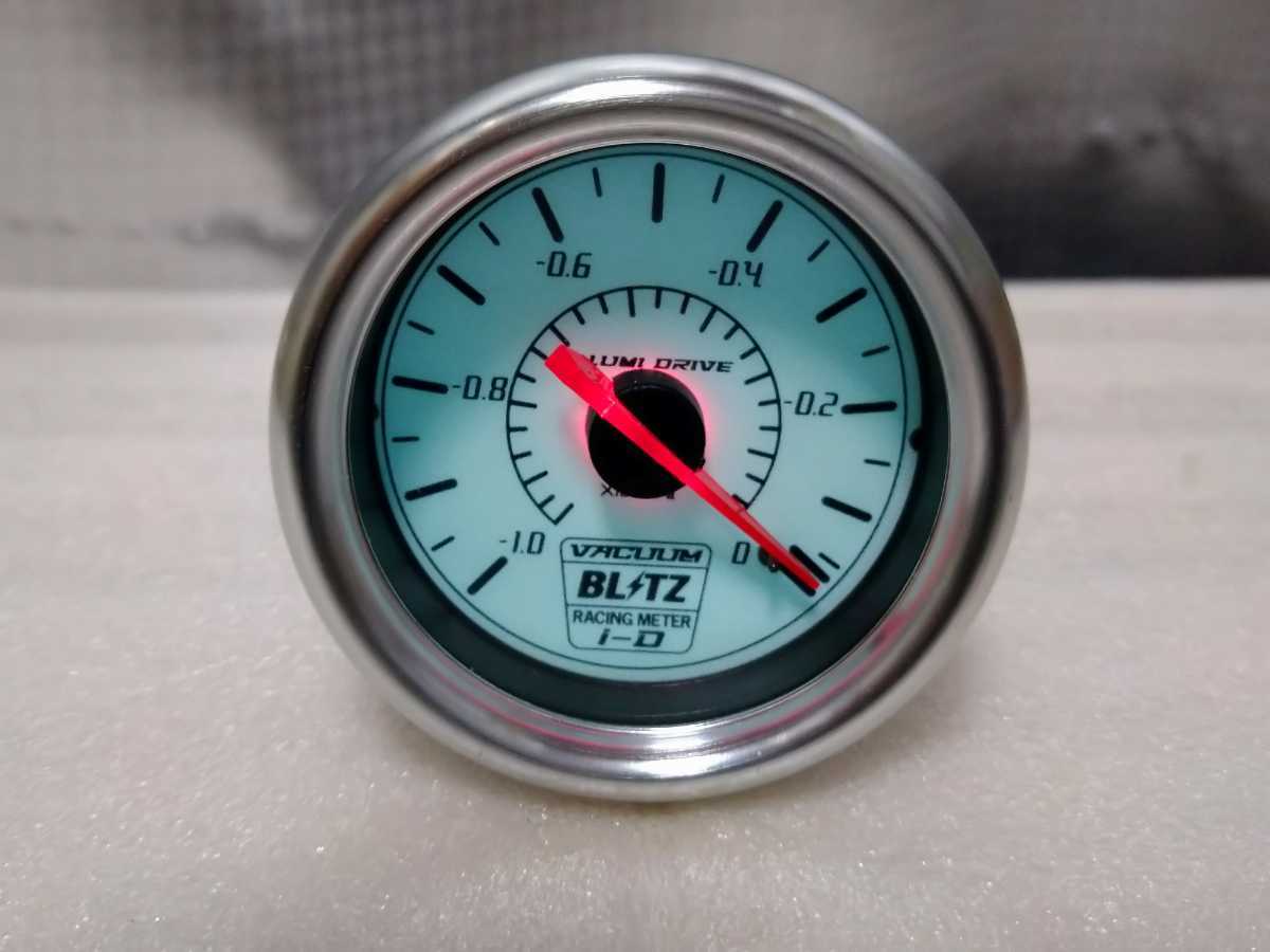 送料無料　BLITZ　RACING METER i-D VCAUUM　レーシングメーター　バキューム計　ブリッツ　当時物_画像3