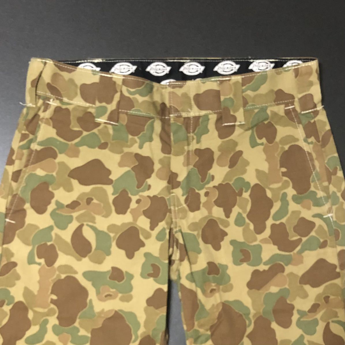 迷彩 7分丈★Dickies / カモフラ クロップドパンツ 30 ダックハンターカモ★ミリタリー アウトドア 七分丈 CAMO ボトムス ディッキーズ